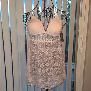 Elegant White Lace Babydoll Lingerie